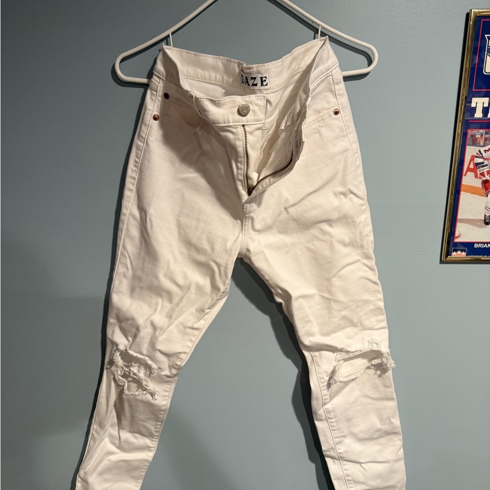 Daze Women's White Skinny Jeans